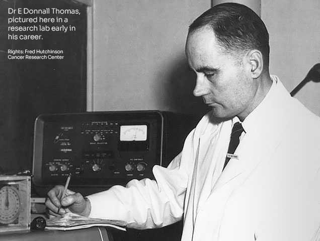 A photo of Dr E Donnall Thomas
