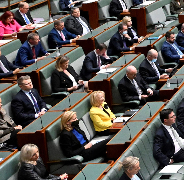 The opposition side of the Australian House of Representatives. Photo credit: PENNY BRADFIELD/DPS AUSPIC