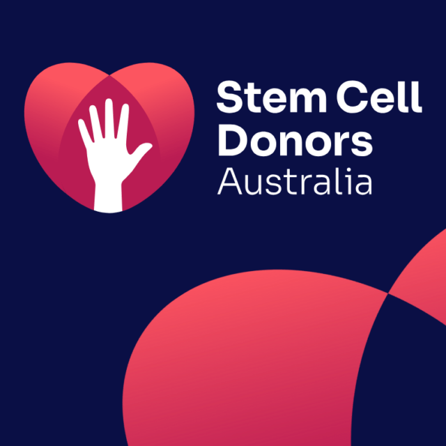 Stem Cell Donors Australia logo on a navy background