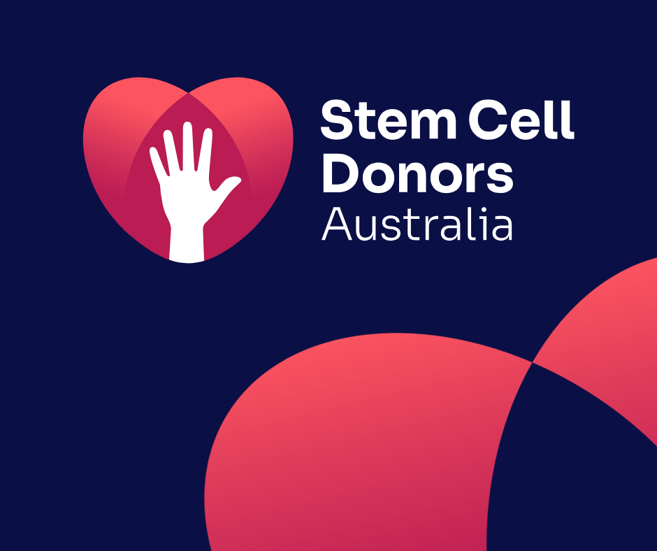 Stem Cell Donors Australia logo on a navy background