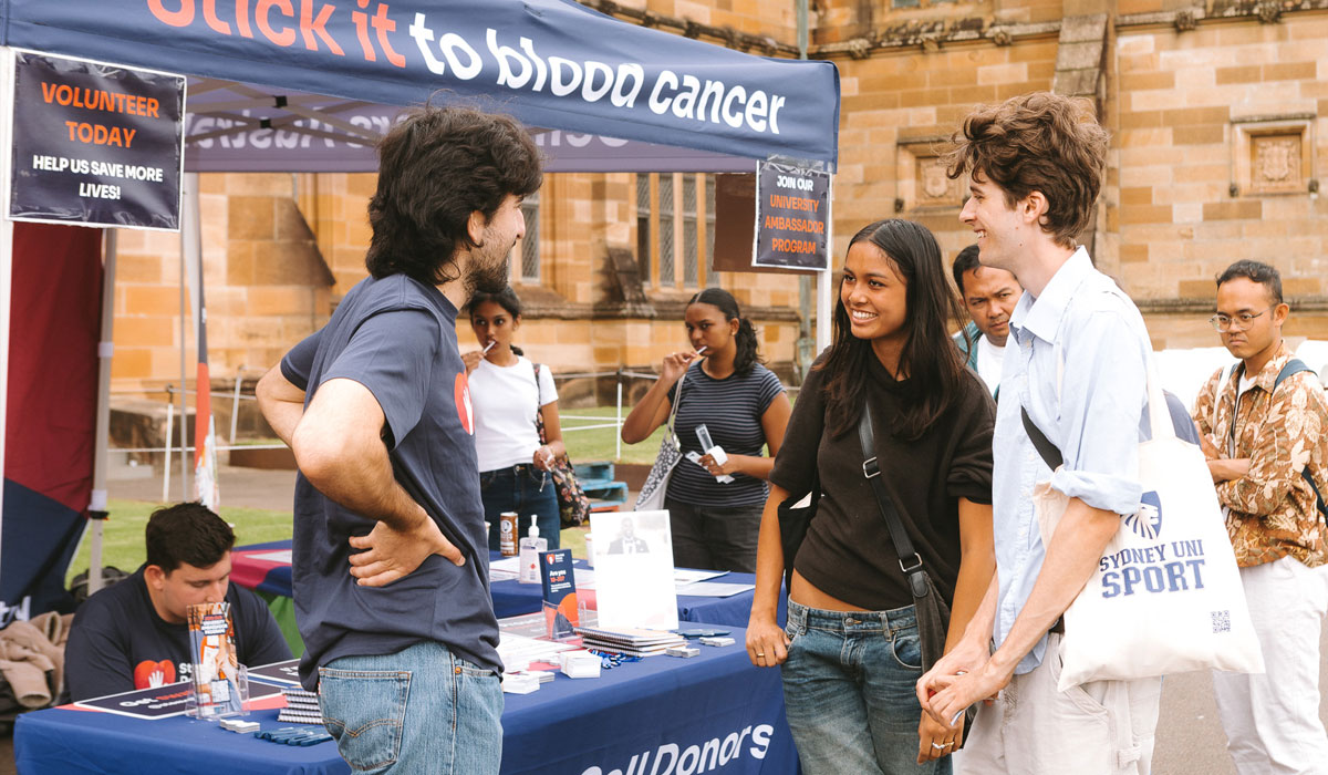 A photo of a Stem Cell Donors Australia recruitment stand